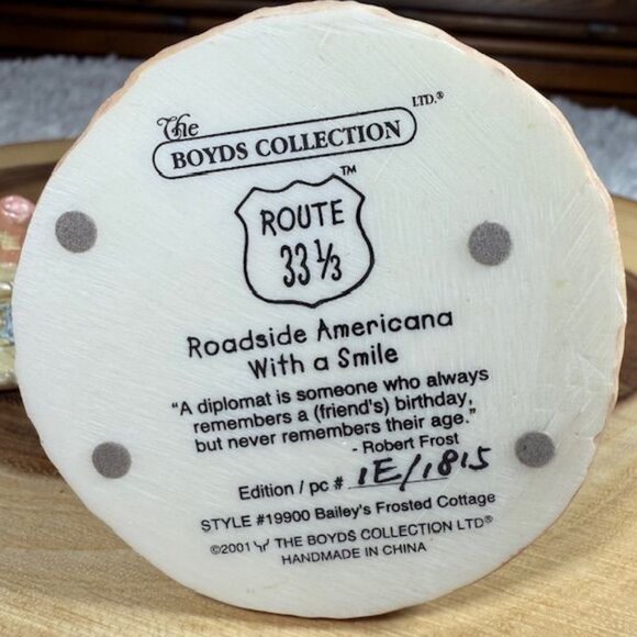 Vintage Boyds Bears Bailey's Frosted Cottage 3pc Figurine #19900 - Picture 12 of 13